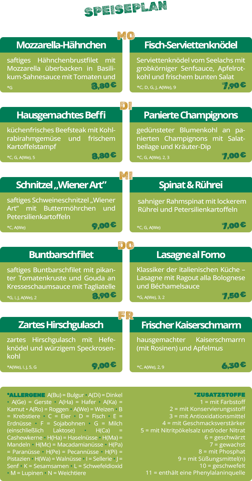 Speiseplan 02.02. - 06.02.2026